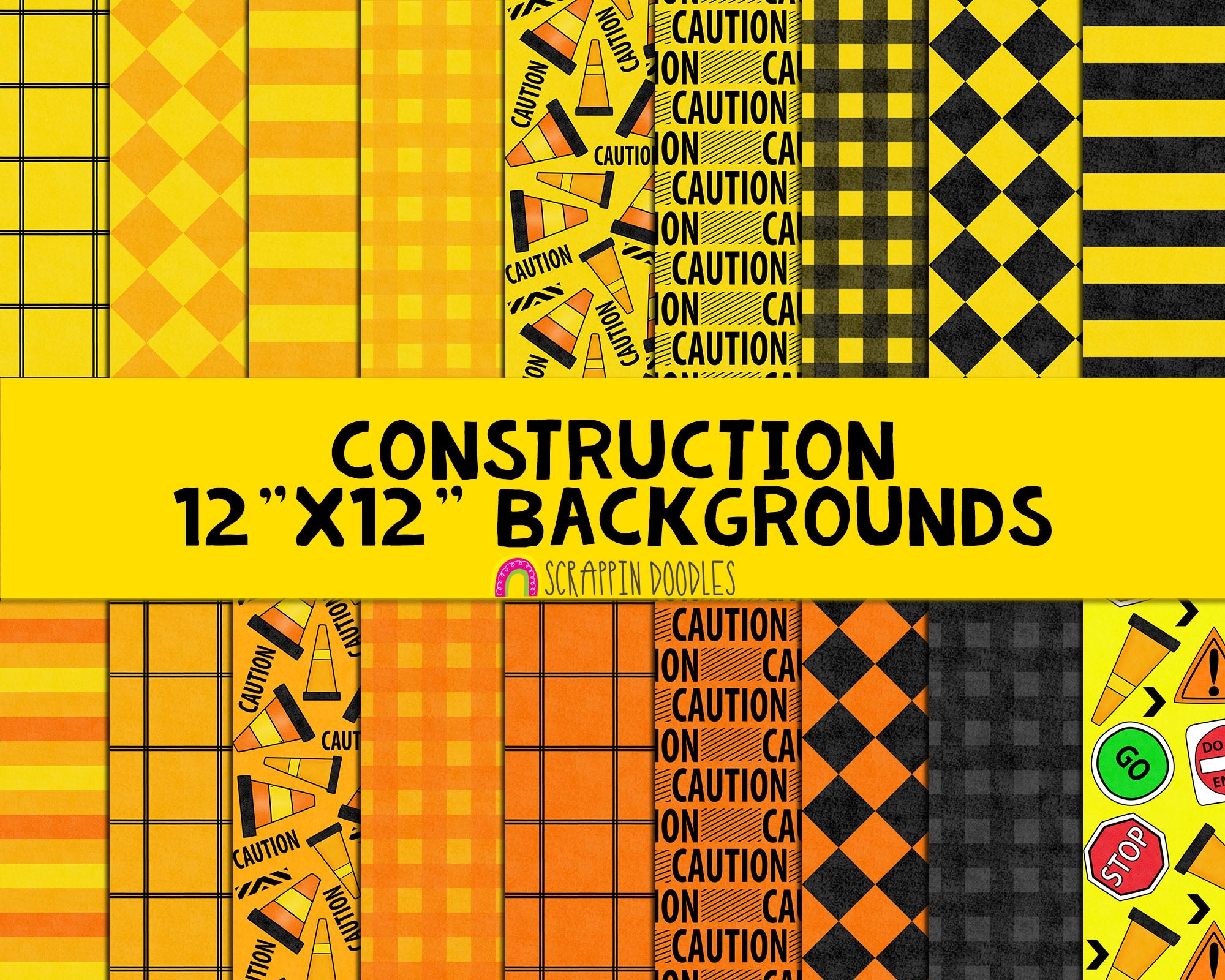 construction tape pattern