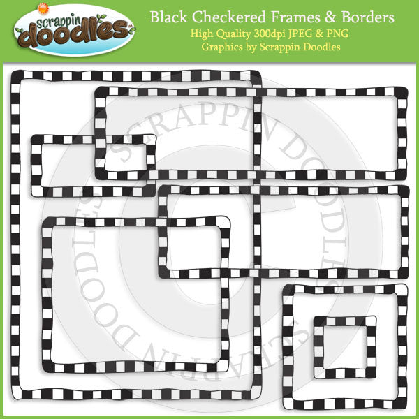 checkered border template