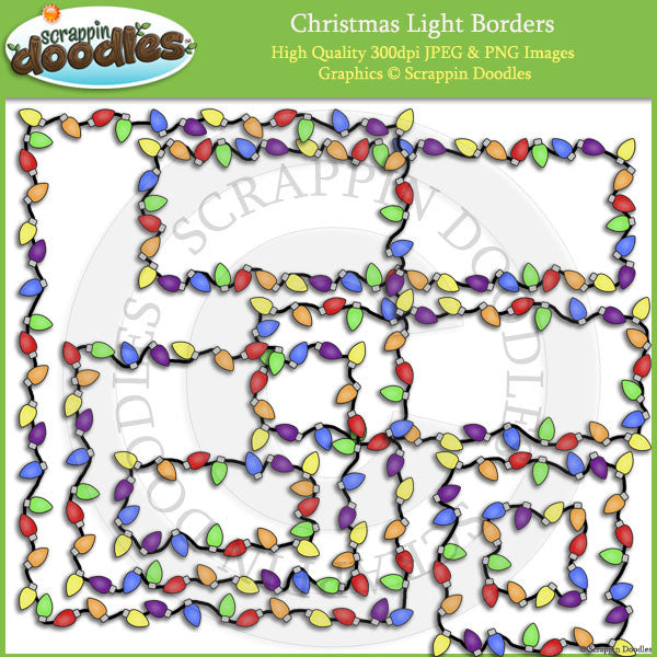 christmas light border clip art