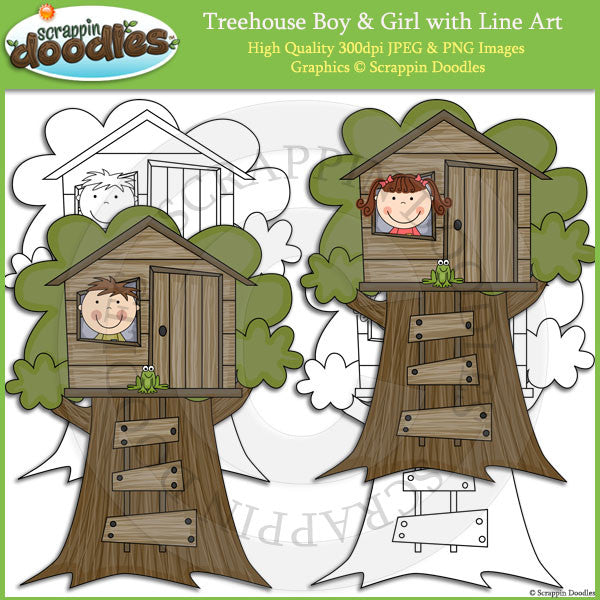 line drawing house clipart with trees