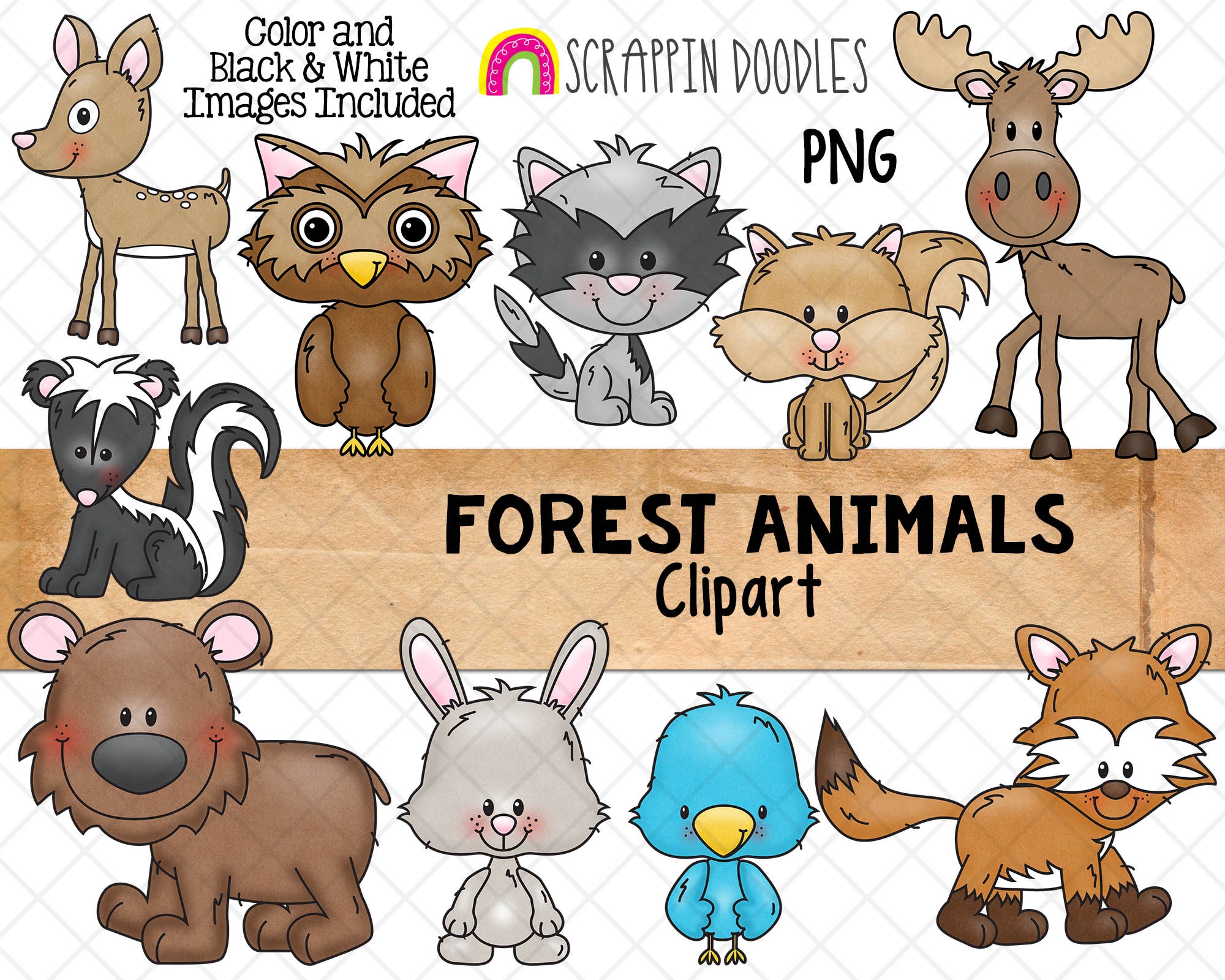 cartoon forest animals