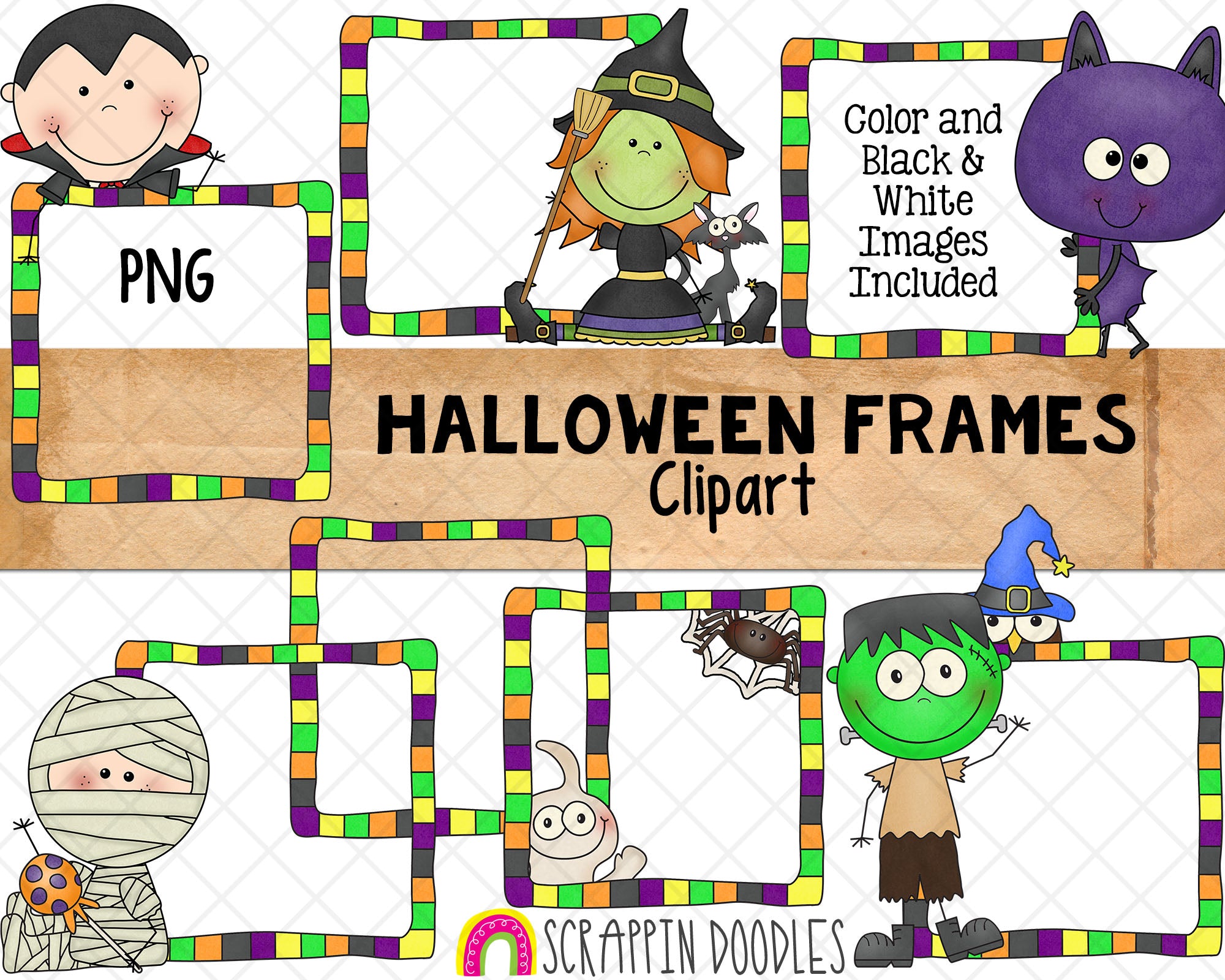 halloween clipart frames