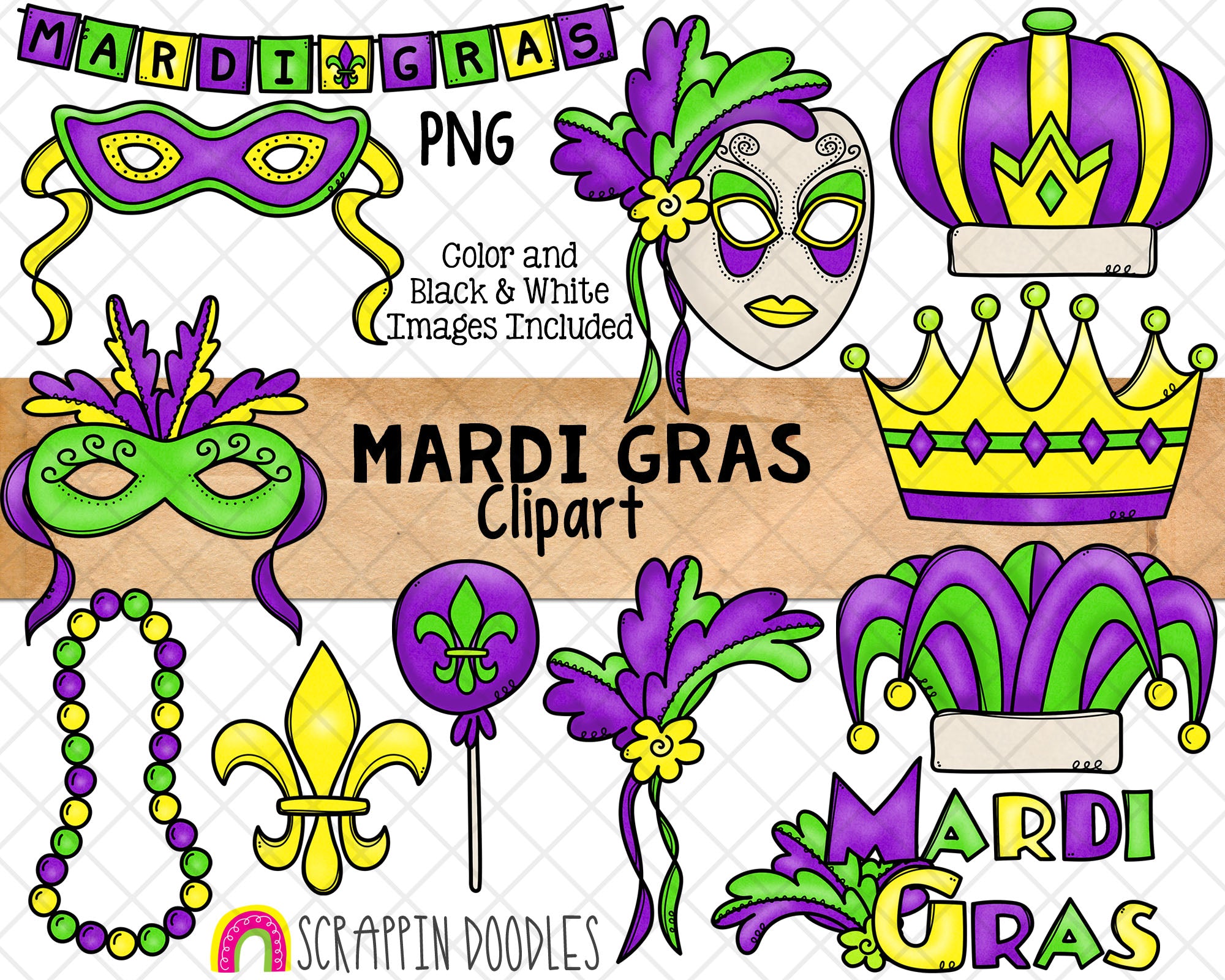 mardi gras masks clip art