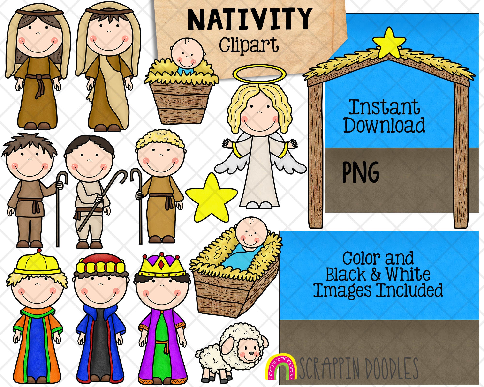 nativity scene clipart