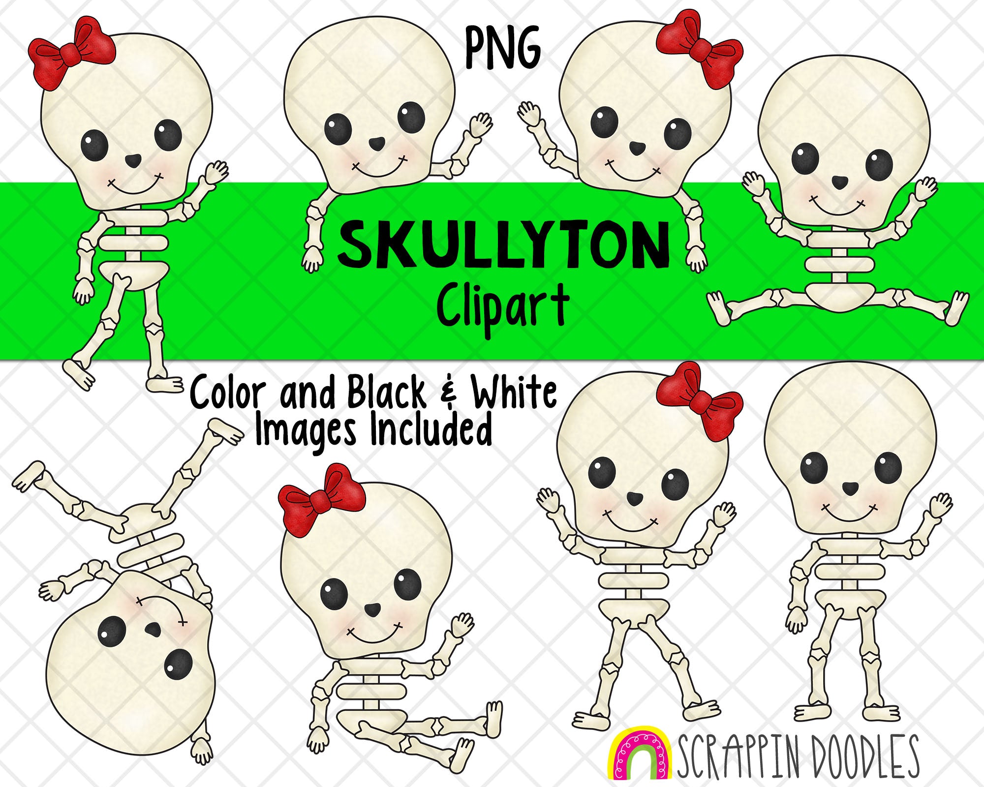 cute skeleton cartoon
