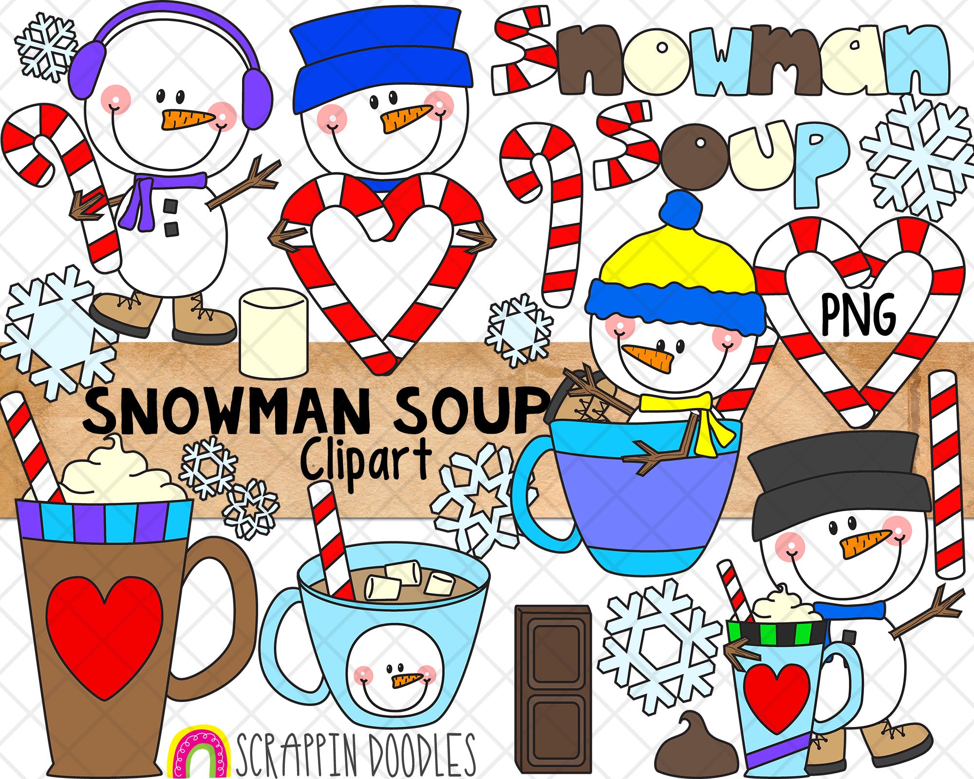 Hot Chocolate, Hot Cocoa, COMMERCIAL USE, Christmas Clipart