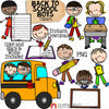 Back to School ClipArt - Doodle Boys - School Bus - Student Classroom - Hand Drawn - CU PNG - Sublimation Graphics