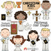 Christian Kids ClipArt - Sunday School - Bible Study - Kids Praying - Commercial Use PNG