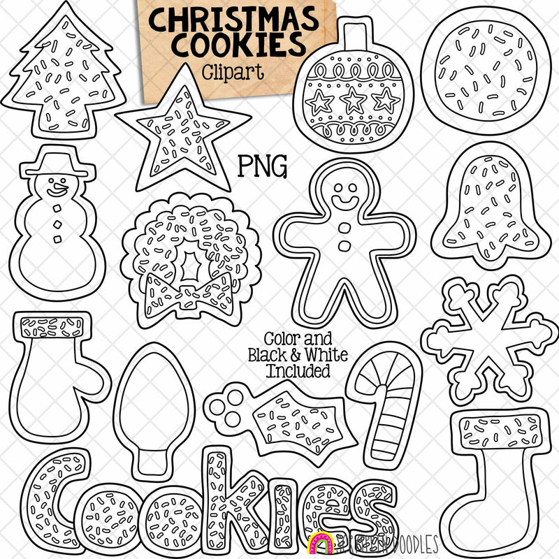 Christmas Cookies Clip Art - Ginger Bread - Sugar Cookie - Icing - Making Cookies - Commercial Use PNG Sublimation