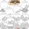 Counting Candy Canes ClipArt - Christmas CandyCanes In A Jar - Seasonal Math Graphics - Commercial Use PNG