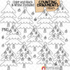 Counting Ornaments ClipArt - Christmas Ornaments on Tree - Seasonal Math Graphics - Commercial Use PNG