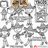 Cinco de Mayo ClipArt - Mexico Fiesta Doodle Boys - Cinco de Mayo Party - Sombrero - Pinata - Maracas - Taco Stand - Hand Drawn CU - PNG