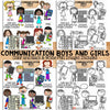 Doodle Kids Clipart Bundle 6 - Doodle Boy and Girl Bundle 6