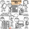 Communication Boys Clip Art - Doodle Kids Stick Figure Graphics - Voice Levels - Communication Chart - iPad - Laptop - Commercial Use PNG