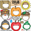 Feed Me Autumn ClipArt - Feeding Open Mouth - Hay Bale - Pumpkin - Sunflower - Scarecrow - Acorn - Crow - Apple - Leaf - Create a Game