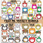 Feed Me Variety ClipArt Bundle - School - Monsters - Autumn - Forest Animals