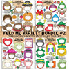 Feed Me Variety ClipArt Bundle 2 - Christmas - Thanksgiving - Valentines Day - St Patricks Day