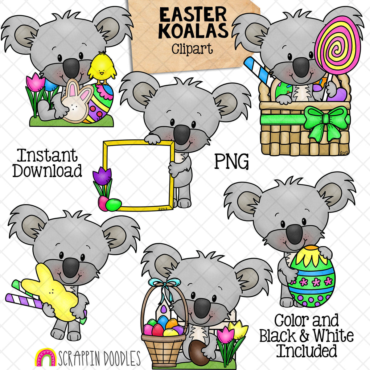 Koala ClipArt Bundle - Koala Bears Graphics - Commercial Use PNG