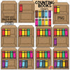 Counting Books ClipArt - School Counting - Books In Bookshelf - Seasonal Math Graphics - Commercial Use PNG