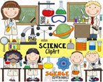 Science Clipart - Science Teacher ClipArt - Science Class - Chemistry Graphics - Test Tubes - Kids Doing Experiments&nbsp; - Commercial Use PNG Sublimation