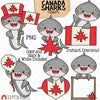 Canada Sharks Clip Art - Grey Shark Clipart - Baby Shark - Canada Day - Canadian Flag- CU - PNG