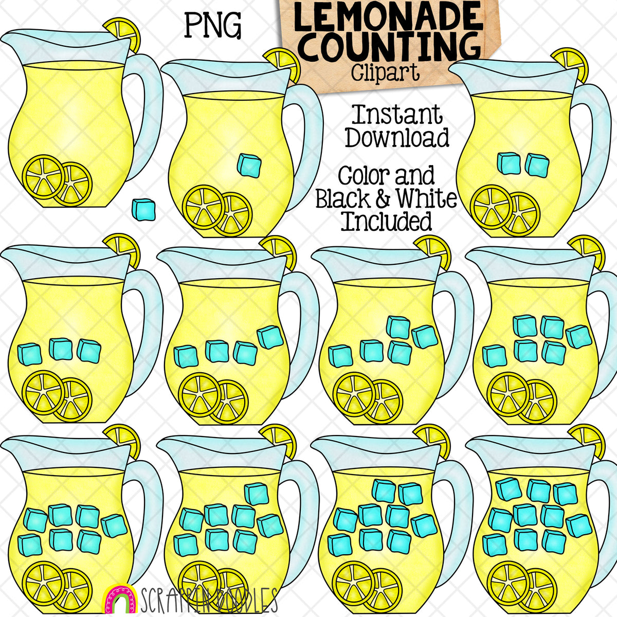 Summer Counting ClipArt Bundle - Seasonal Math Graphics