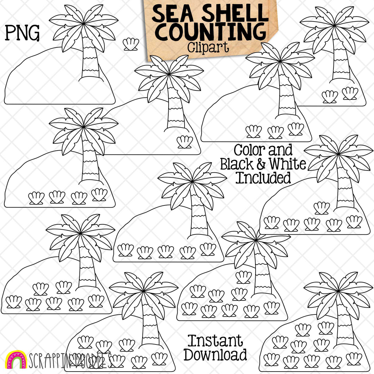 Summer Counting ClipArt Bundle - Seasonal Math Graphics