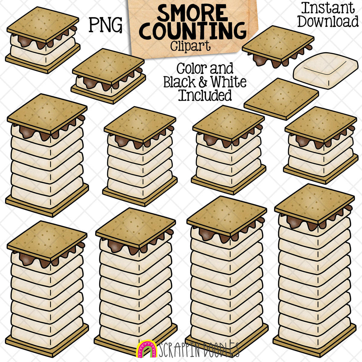 Summer Counting ClipArt Bundle - Seasonal Math Graphics