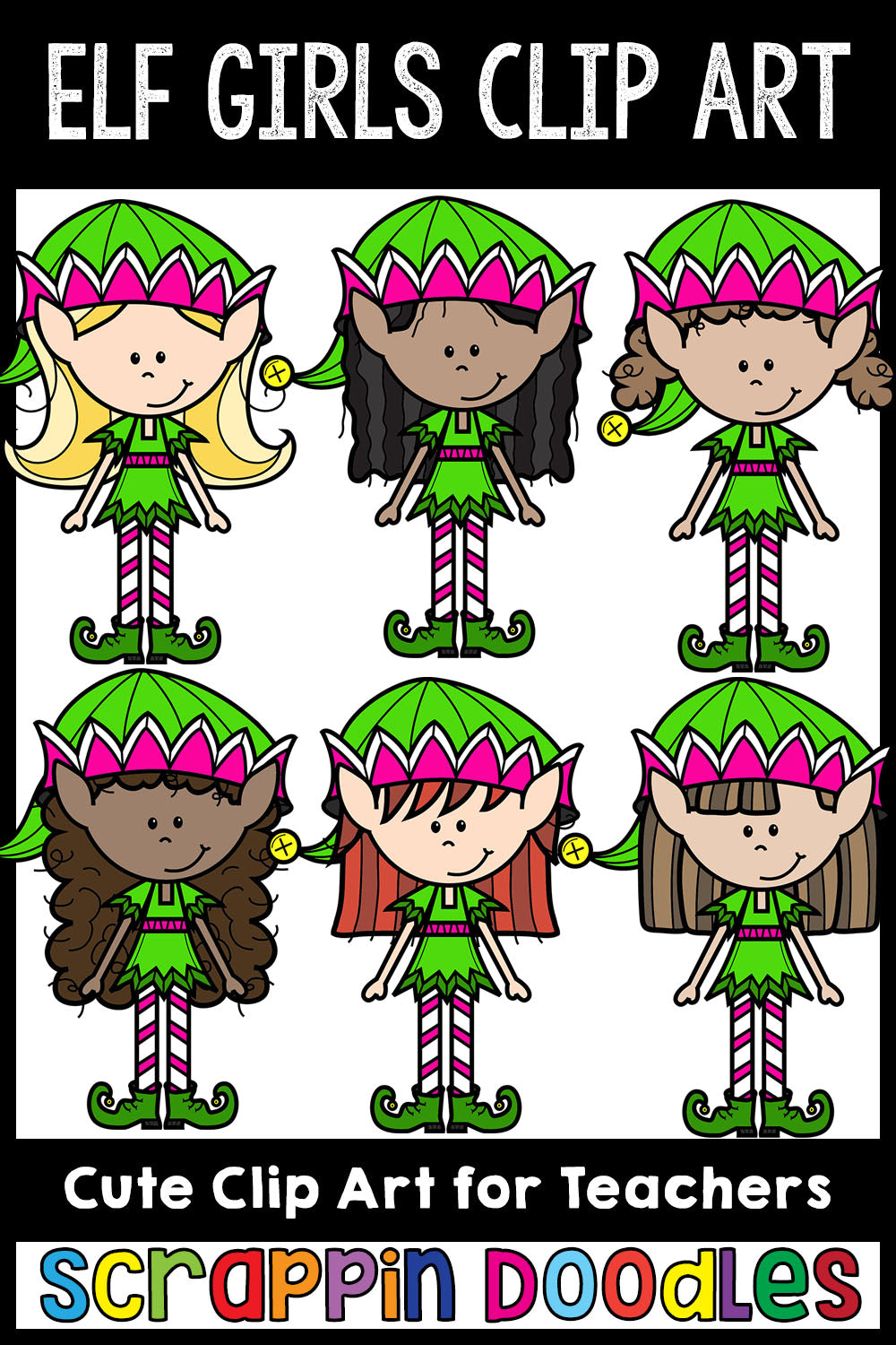 Elf Girls Clip Art