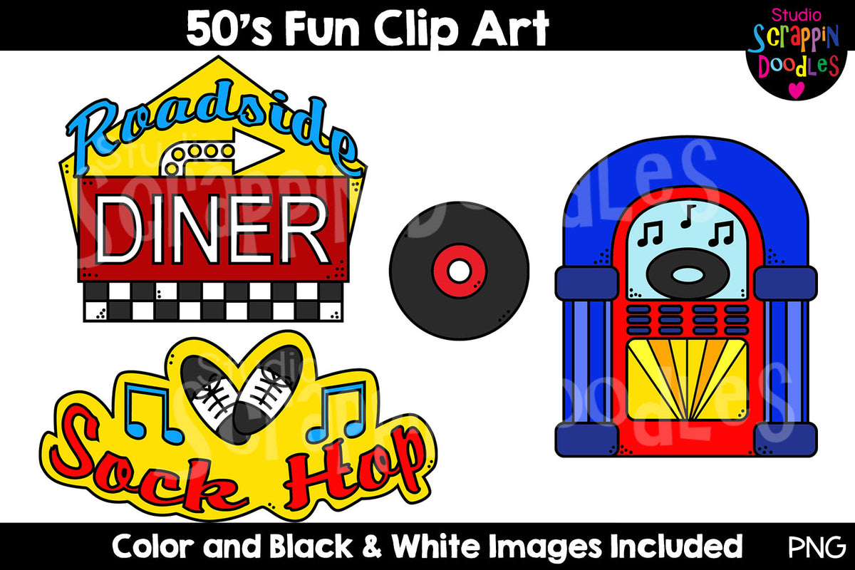 Fifties Fun Kids Clip Art