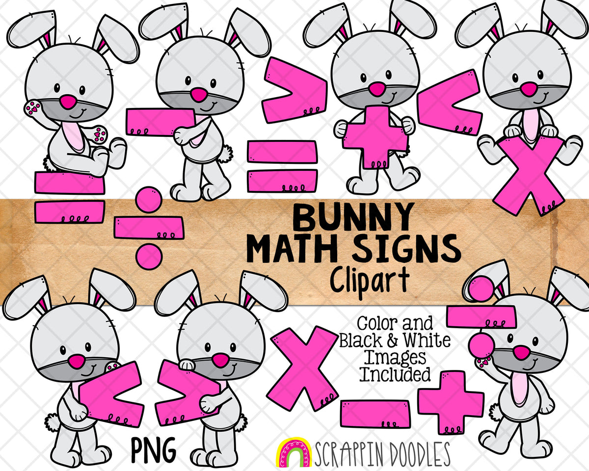 Easter Bunny Math Clip Art Bundle 2021