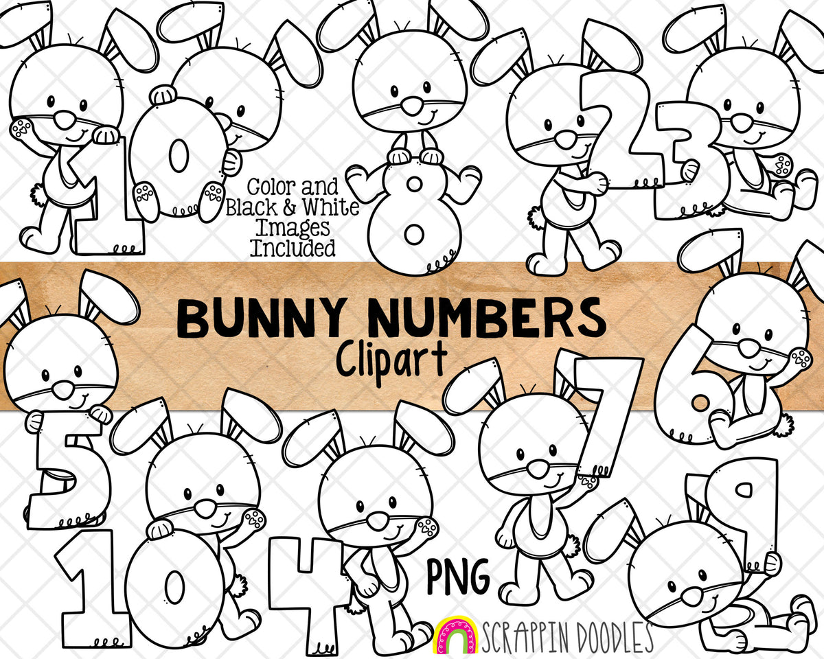 Easter Bunny Math Clip Art Bundle 2021