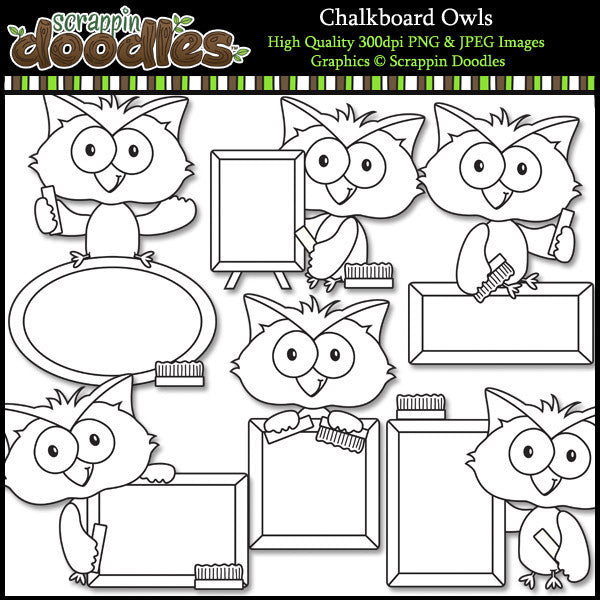 Chalkboard Owls