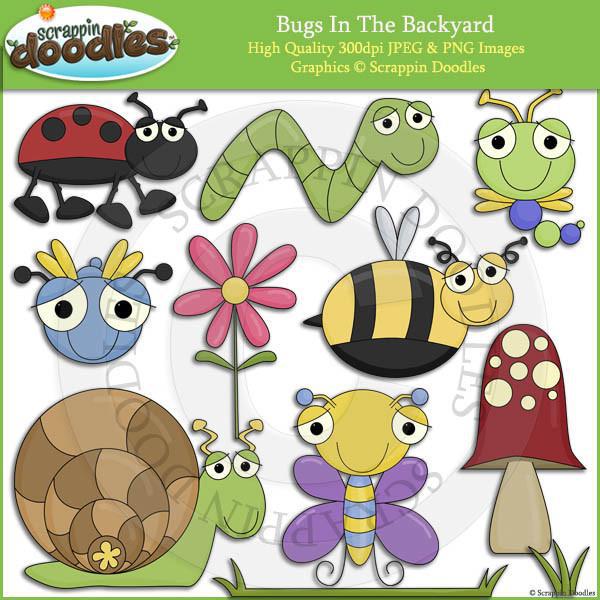 Bugs In The Backyard - Cute Insect Clip Art