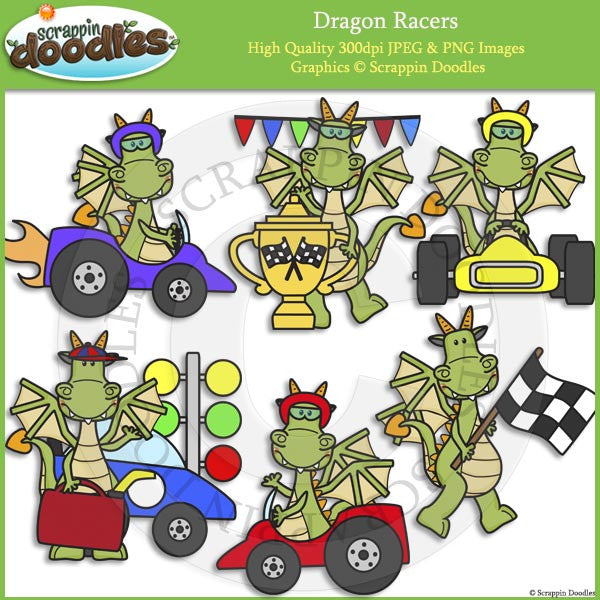 Dragon Racers Clip Art