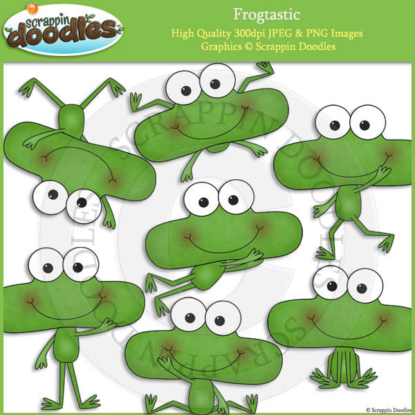 Frogtastic Clip Art