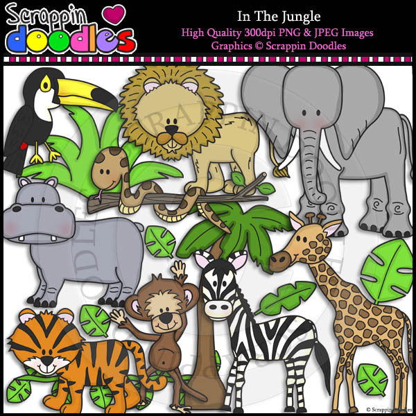 In The Jungle Clip Art & Line Art