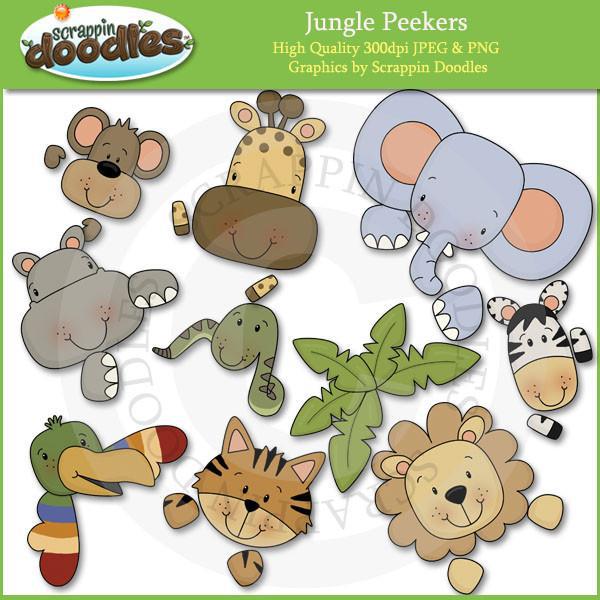 Jungle Peekers Clip Art