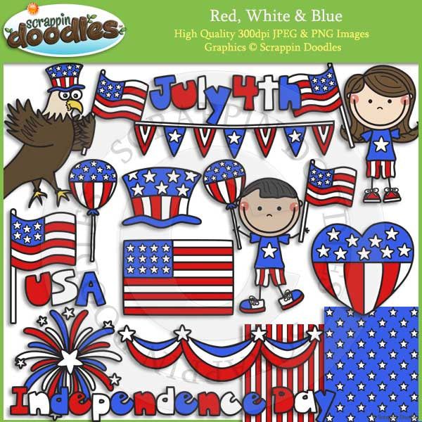 Red, White & Blue Clip Art