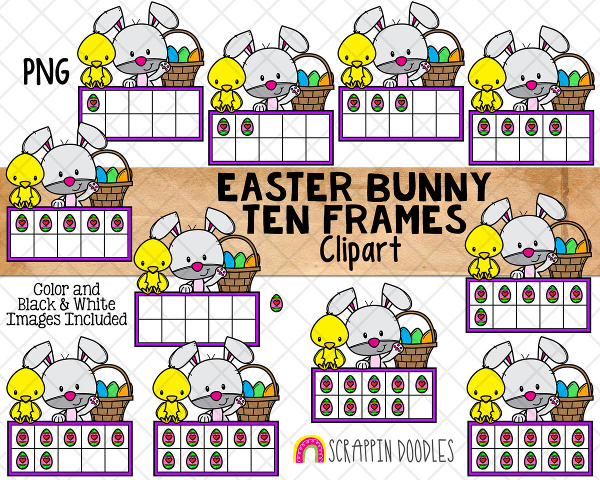 Easter Bunny Math Clip Art Bundle 2021