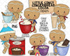 Gingerbread Cookie Clip Art - Little Gingy Cocoa Clipart - Christmas Cookies - Commercial Use PNG Sublimation