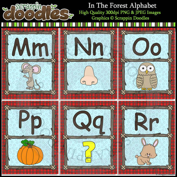 In The Forest Alphabet Letter Size Posters