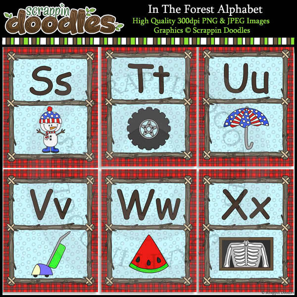 In The Forest Alphabet Letter Size Posters