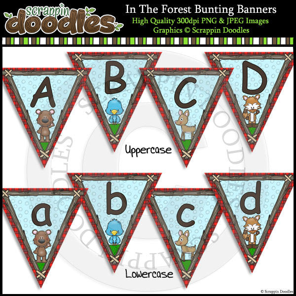 In The Forest Editable Bunting Banners