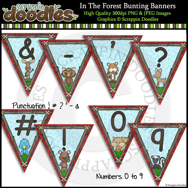 In The Forest Editable Bunting Banners