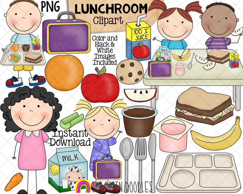 kids eating snack clipart black and white