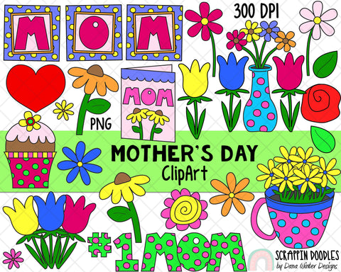 mothers day flower pot clip art