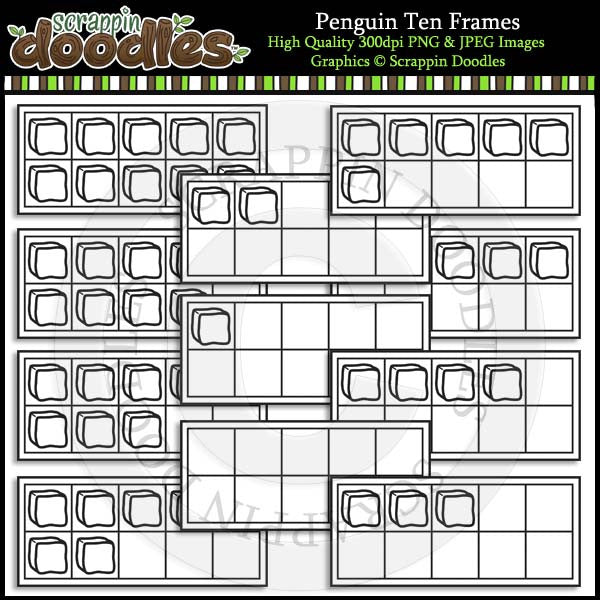 Penguin Ten Frames