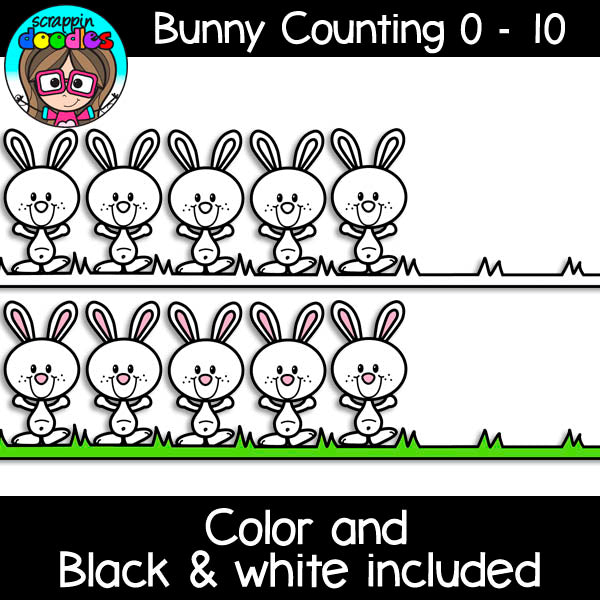 Bunny Counting - Math Clip Art