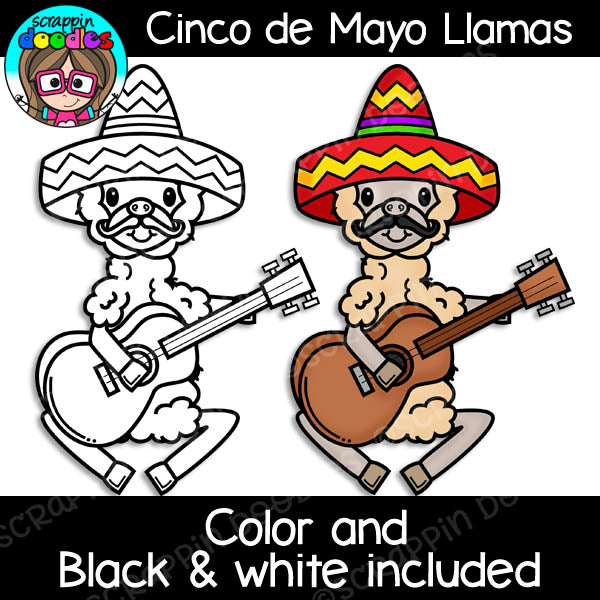 Cinco de Mayo Llamas Clip Art